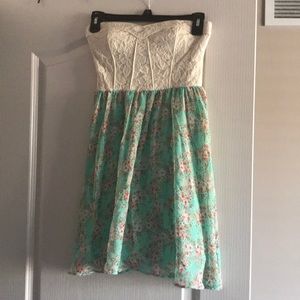 Floral and lace dress